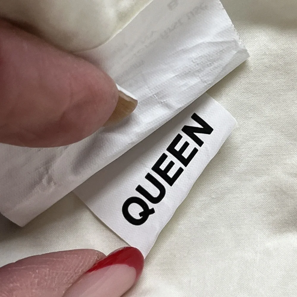 Brooklinen Duvet Cover Ivory White Queen 100% Cotton Percal Classic Comfort